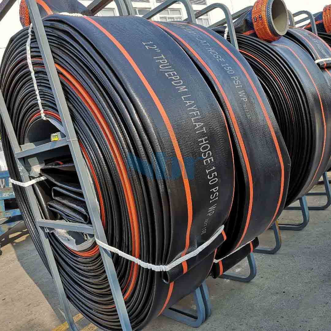 TPU Fracking hose on reel